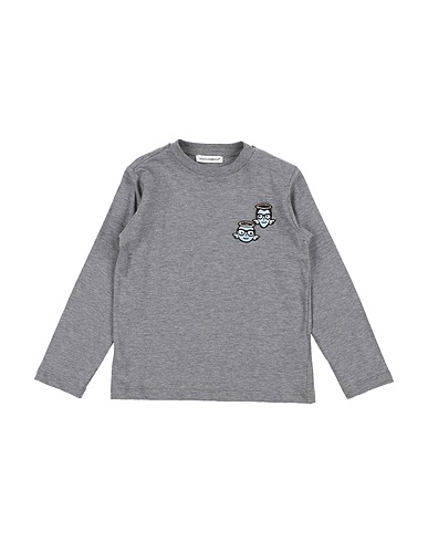 DOLCE&GABBANA T-shirt Grey 100% Cotton, Viscose, Polyamide, Polyester