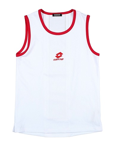 LOTTO Tank top White 90% Polyester, 10% Elastane