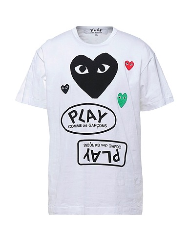 COMME des GARÇONS PLAY T-shirt White 100% Cotton