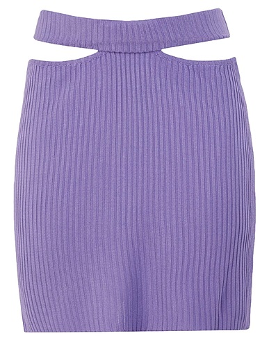 8 by YOOX 미니 스커트 RIB-KNIT CUT-OUT MINI SKIRT
 라일락 100% 비스코스