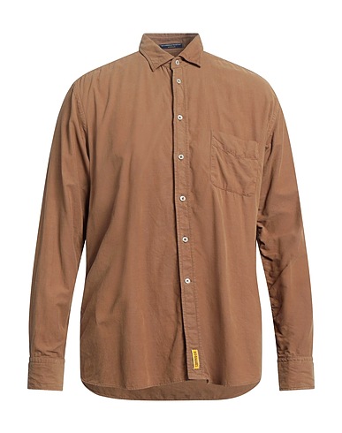B.D.BAGGIES Solid colour shirt Camel 100% Cotton
