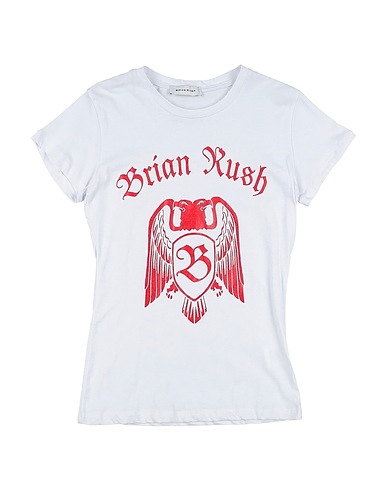 BRIAN RUSH T-shirt Bianco 100% Cotone