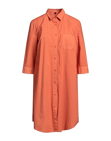 T-JACKET by TONELLO Vestito chemisier Arancione 98% Cotone, 2% Elastan
