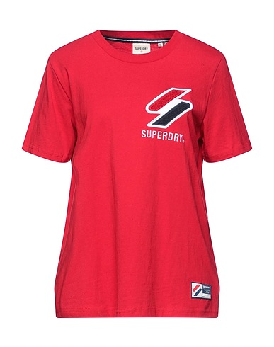 SUPERDRY T-shirt Rosso 100% Cotone organico