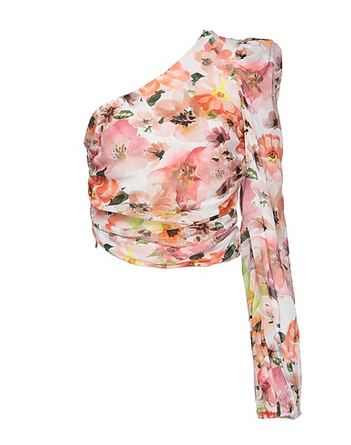 PATRIZIA PEPE SERA One-shoulder top Light pink 100% Viscose