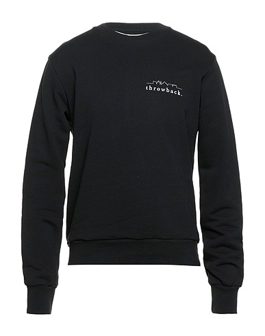 THROWBACK. Sweatshirt Black 100% Cotton