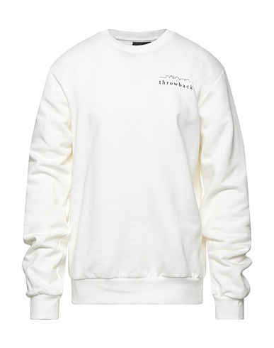 THROWBACK. Sweatshirt Weiß 100% Baumwolle