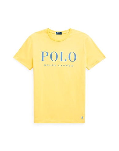 POLO RALPH LAUREN T-shirt CUSTOM SLIM FIT LOGO JERSEY T-SHIRT
 Pastel yellow 100% Cotton