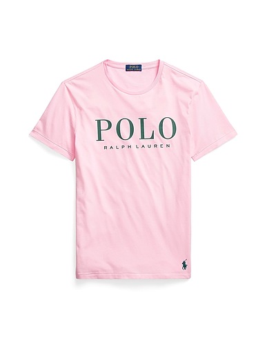 POLO RALPH LAUREN T-shirt CUSTOM SLIM FIT LOGO JERSEY T-SHIRT
 Pink 100% Cotton