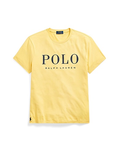 POLO RALPH LAUREN Ｔシャツ CUSTOM SLIM FIT LOGO JERSEY T-SHIRT
 イエロー コットン 100%