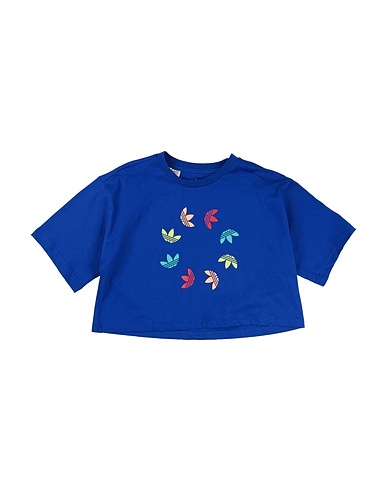 ADIDAS ORIGINALS T-shirt CROPPED TEE
 Blue 100% Cotton, Elastane