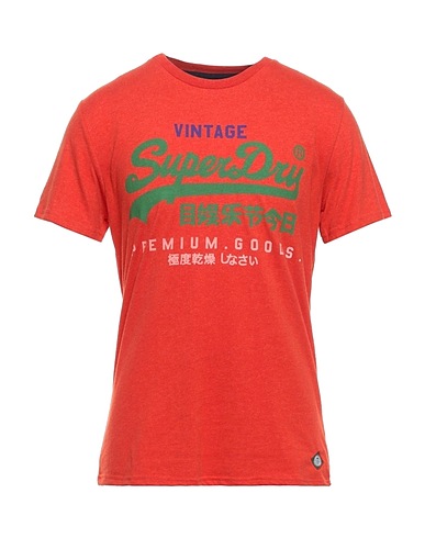 SUPERDRY T-shirt Arancione 100% Cotone