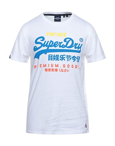 SUPERDRY T-shirt Bianco 100% Cotone