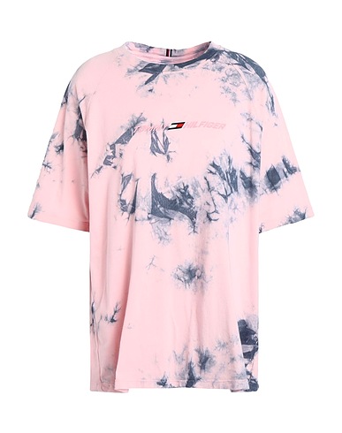 TOMMY HILFIGER Oversize-T-Shirt RELAXED TIE DYE C-NECK T-SHIRT Pink 100% Organic cotton