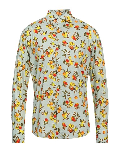 ALESSANDRO GHERARDI Patterned shirt Light green 100% Cotton