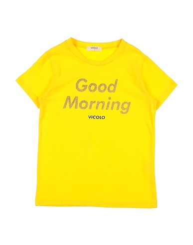 VICOLO T-Shirt Gelb 90% Baumwolle, 10% Elastan
