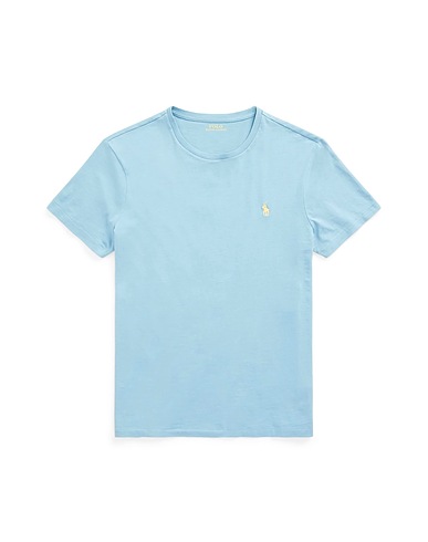 POLO RALPH LAUREN ベーシックTシャツ CUSTOM SLIM FIT JERSEY CREWNECK T-SHIRT スカイブルー コットン 100%