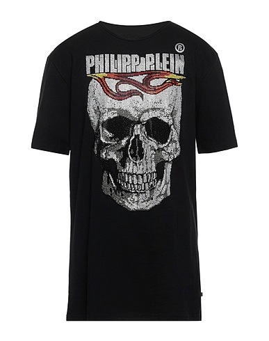 PHILIPP PLEIN 티셔츠 블랙 100% 코튼