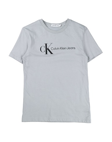 CALVIN KLEIN JEANS T-shirt Grigio chiaro 100% Cotone organico
