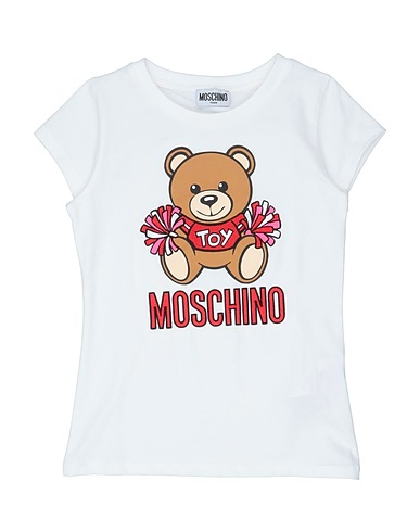 MOSCHINO TEEN Ｔシャツ ホワイト コットン 96% / ポリウレタン 4% / ポリエステル