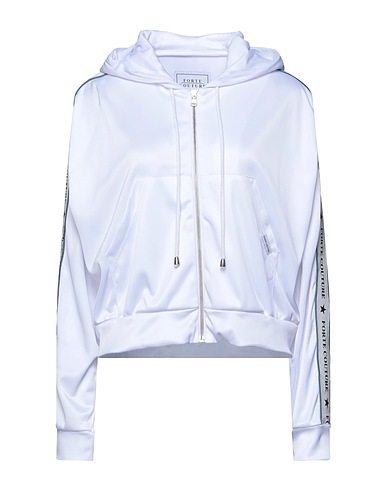 FORTE DEI MARMI COUTURE Hooded sweatshirt White 100% Polyester, Acetate, Viscose