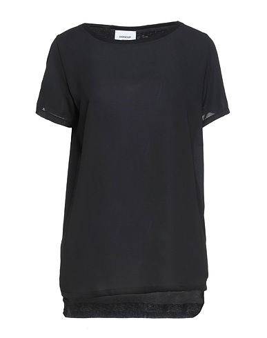 DONDUP Top Black 100% Polyester, Viscose, Elastane