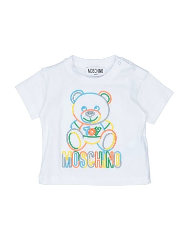 MOSCHINO BABY T-shirt White 100% Cotton, Elastane, Polyester
