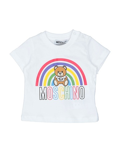 MOSCHINO BABY T-shirt White 100% Cotton, Elastane