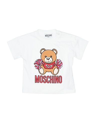 MOSCHINO BABY T-shirt White 96% Cotton, 4% Elastane, Polyester