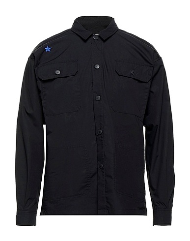THE EDITOR Solid colour shirt Black 100% Cotton