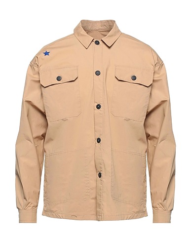 THE EDITOR Solid colour shirt Sand 100% Cotton