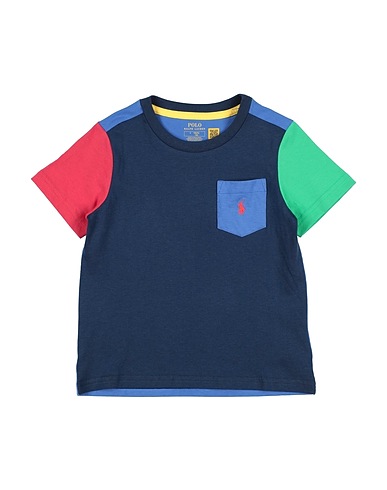 POLO RALPH LAUREN T-shirt PATCHWORK COTTON JERSEY POCKET TEE
 100% Cotton