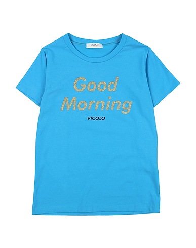 VICOLO T-shirt Sky blue 90% Cotton, 10% Elastane