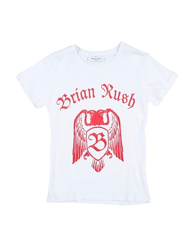BRIAN RUSH T-shirt White 100% Cotton