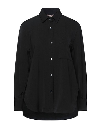 CALIBAN Solid color shirts & blouses NERO 53% Polyester, 44% Wool, 3% Elastane