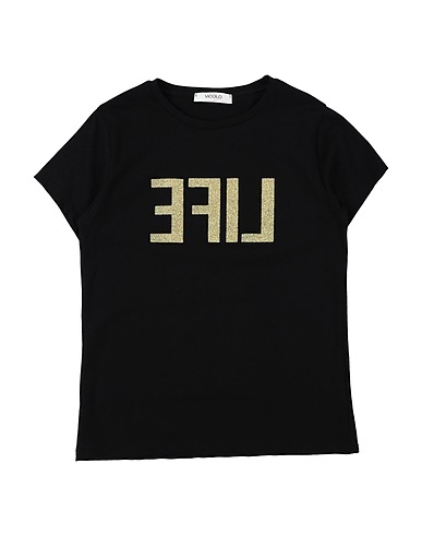 VICOLO T-shirt Black 90% Cotton, 10% Elastane