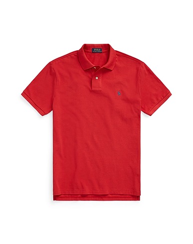 POLO RALPH LAUREN Polo CUSTOM SLIM FIT MESH POLO SHIRT
 Rosso 100% Cotone