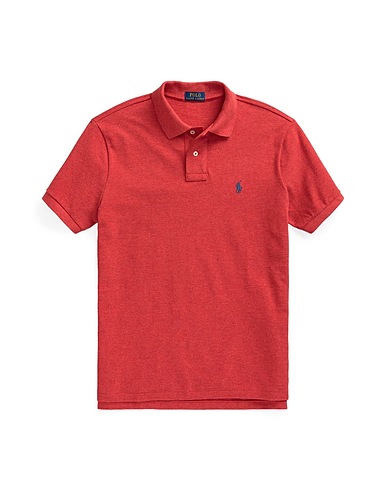 POLO RALPH LAUREN Polo shirt CUSTOM SLIM FIT MESH POLO SHIRT
 Brick 100% Cotton