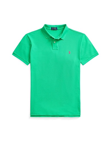 POLO RALPH LAUREN Polo CUSTOM SLIM FIT MESH POLO SHIRT
 Verde 100% Cotone