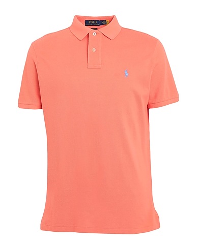 POLO RALPH LAUREN Polo shirt CUSTOM SLIM FIT MESH POLO SHIRT
 Apricot 100% Cotton