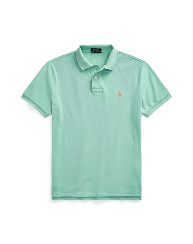 POLO RALPH LAUREN Polo CUSTOM SLIM FIT MESH POLO SHIRT
 Verde salvia 100% Cotone