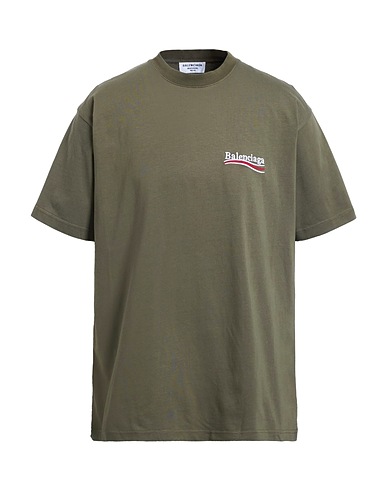 BALENCIAGA T-Shirt WARDROBE UNIFIT Militärgrün 100% Baumwolle