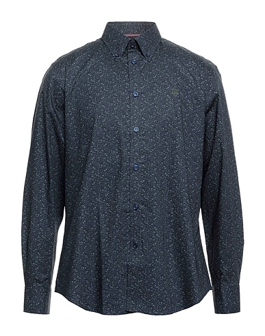 HARMONT & BLAINE Hemd mit Muster Nachtblau 100% Baumwolle