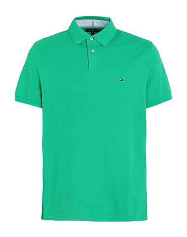 TOMMY HILFIGER Polo shirt 1985 REGULAR POLO
 Emerald green 96% Cotton, 4% Elastane