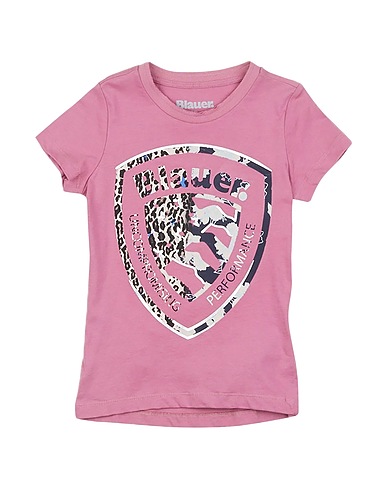 BLAUER. T-shirt Vieux rose 100% Coton