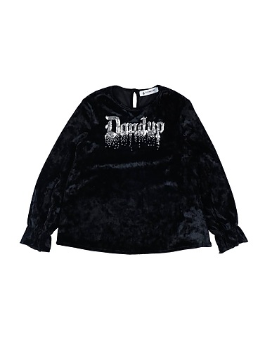 DONDUP T-shirt Black 90% Polyester, 10% Elastane