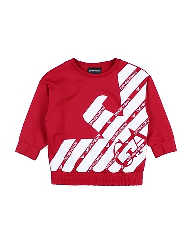 EMPORIO ARMANI Sweatshirt Red 95% Cotton, 5% Elastane
