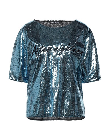 LE TONERRE Top Azure 100% Polyester, Acetate