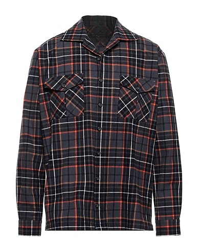 BRIAN DALES Camicia a quadri Piombo 100% Cotone