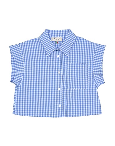 DIXIE Patterned shirts & blouses Azure 98% Polyester, 2% Elastane